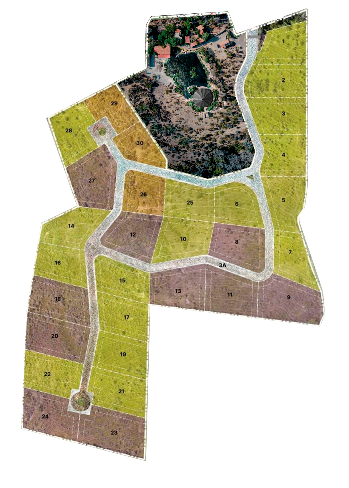 Mapa de lotes Aldea X